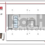 Thiết kế mặt bằng công năng tầng mái nhà phố hiện đại 3 tầng đẹp tại Sài Gòn sh nod 0161