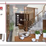 Thiết kế sảnh thang nhà ống kiến trúc Pháp sh nop 0124