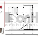 Thiết kế mặt cắt 1-1 nhà phố hiện đại 3 tầng đẹp tại Sài Gòn sh nod 0161