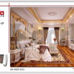 Mẫu thiết kế nội thất phòng ngủ cổ điển nhà phố kiến trúc Pháp sh nop 0121