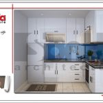 Thiết kế nội thất phòng bếp khách sạn mini 4 tầng kiến trúc cổ điển sh ks 0031