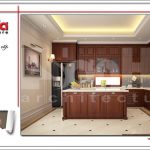 Thiết kế nội thất phòng bếp nhà phố 6 tầng tại Quảng Ninh sh nod 0123