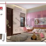 Thiết kế nội thất phòng ngủ con gái hiện đại đẹp sh nop 0124