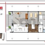 Mặt bằng tầng 4 nhà phố 4 tầng hiện đại tại Hà Nội sh nod 0162