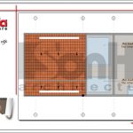 Mặt bằng tầng mái nhà phố 4 tầng hiện đại tại Hà Nội sh nod 0162