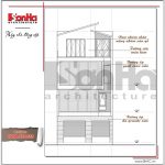 Mặt đứng chính nhà phố 4 tầng hiện đại tại Hà Nội sh nod 0162