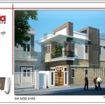 Thiết kế nhà phố hiện đại 2 tầng tại Quảng Ninh nổi bật 2017 sh nod 0160