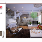 thiết kế nội thất phòng khách sh nod0163
