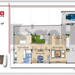 Mặt bằng công năng tổng thế tầng 1 biệt thự hiện đại 3 tầng đẹp sang trọng tại Quảng Ninh SH BTD 0050