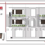 Mặt đứng ngang biệt thự hiện đại đẹp 3 tầng sang trọng tại Quảng Ninh SH BTD 0050