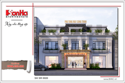 BÌA Thiết kế showroom kết hợp nhà ở tại Quảng Ninh sh sr 0020