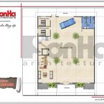 Mặt bằng công năng tầng 1 showroom kết hợp nhà ở tại Quảng Ninh sh sr 0020