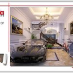 Thiết kế gara để xe nhà phố kiểu Pháp 5 tầng tại Bắc Ninh sh nop 0127