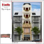 Thiết kế nhà phố cổ điển 5 tầng đẳng cấp tại Bắc Ninh sh nop 0127