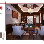 Thiết kế nội thất phòng khách nhà phố kiểu Pháp 5 tầng tại Bắc Ninh sh nop 0127