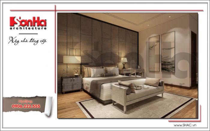 Thiết kế nội thất phòng ngủ hiện đại đẹp nhà phố 4 tầng tại Bắc Ninh sh nop 0127