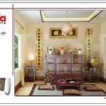 thiết kế nội thất phòng thờ view 2 sh nod0163