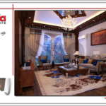 Thiết kế phòng khách nhà phố kiểu Pháp 5 tầng sh nop 0127