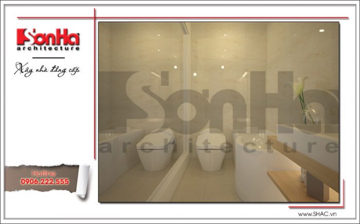 Ấn tượng mẫu thiết kế nhà phố kiểu Pháp 5 tầng đẳng cấp tại Bắc Ninh – SH NOP 0127 1