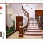 Thiết kế sảnh thang nhà phố cổ điển 5 tầng sh nop 0127