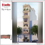 Mẫu kiến trúc nhà phố phong cách cổ điển Pháp 6 tầng tại Hà Nội - SH NOP 0128