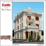 Mẫu nhà phố cổ điển 3 tầng mặt tiền rộng tại Hà Nội SH NOP 0129
