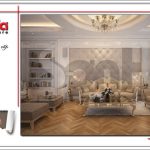 Thiết kế nội thất phòng khách cổ điển nhà phố 6 tầng tại Hà Nội - SH NOP 0128