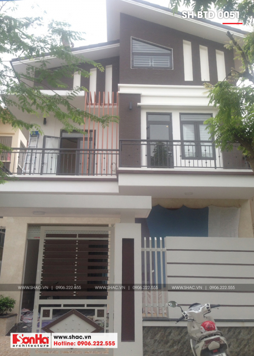 1 Ảnh thực tế thi công biệt thự hiện đại đẹp tại hải phòng sh btd 0051