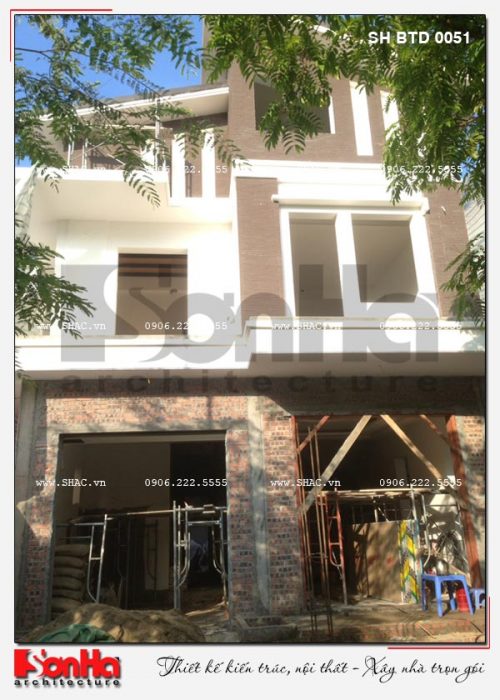 1 Ảnh thực tế thi công biệt thự hiện đại đẹp tại hải phòng sh btd 0051