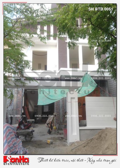 1 Ảnh thực tế thi công trọn gói biệt thự hiện đại tại hải phòng sh btd 0051