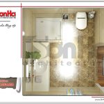 Thiết kế nội thất phòng wc bố mẹ nhà phố cổ điển 3 tầng tại Hà Nội SH NOP 0129