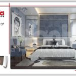 Thiết kế nội thất phòng ngủ con trai 1 nhà phố 6 tầng tại Hà Nội - SH NOP 0128