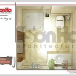 Thiết kế nội thất phòng tắm con trai nhà phố cổ điển 3 tầng tại Hà Nội SH NOP 0129