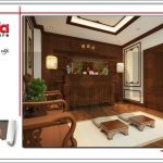 Thiết kế phòng thờ nội thất gỗ đẹp sh nop 0126
