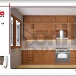 Mẫu thiết kế nội thất phòng bếp tầng 6 nhà phố 6 tầng tại Hà Nội - SH NOP 0128