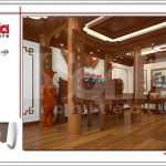 Mẫu thiết kế phòng thờ nội thất gỗ nhà phố cổ điển 3 tầng tại Hà Nội SH NOP 0129