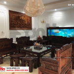 2 Ảnh thực tế nội thất phòng khách nhà ống cổ điển tại hà nội sh nop 0129