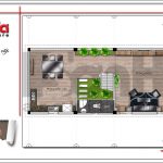 Mặt bằng công năng tầng 1 nhà phố cổ điển Pháp tại Hà Nam SH NOP 0134