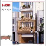 Thiết kế kiến trúc nhà phố cổ điển Pháp 8 tầng tại Sài Gòn SH NOP 0132