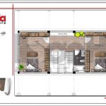 Mặt bằng công năng tầng 2 nhà phố cổ điển Pháp tại Hà Nam SH NOP 0134