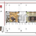 Mặt bằng công năng tầng 2 nhà phố 4 tầng tân cổ điển tại Hải Phòng SH NOP 0131