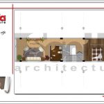 Mặt bằng tầng 2 nhà phố hiện đại 4 tầng tại Hà Nội SH NOD 0164