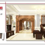 Mẫu thiết kế nội thất phòng khách cổ điển nhà phố cổ điển 3 tầng tại Hà Nội SH NOP 0129