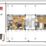 Mặt bằng công năng tầng 3 nhà phố 4 tầng tân cổ điển tại Hải Phòng SH NOP 0131