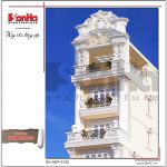 Mẫu thiết kế kiến trúc nhà phố cổ điển Pháp 8 tầng tại Sài Gòn SH NOP 0132