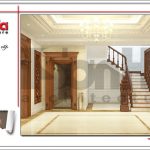 Thiết kế nội thất phòng khách sang trọng nhà phố cổ điển 3 tầng tại Hà Nội SH NOP 0129