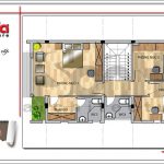 Mặt bằng công năng tầng 4 nhà phố 5 tầng tại Hải Phòng SH NOD 0164