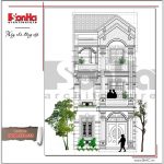 Mẫu thiết kế kiến trúc nhà phố cổ điển Pháp tại Hà Nam SH NOP 0134