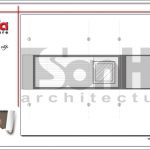 Mặt bằng tầng mái nhà phố hiện đại 4 tầng tại Hà Nội SH NOD 0164