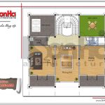 Mặt bằng công năng tầng 3 biệt thự Pháp 3 tầng tại Phú Thọ SH BTP 0096